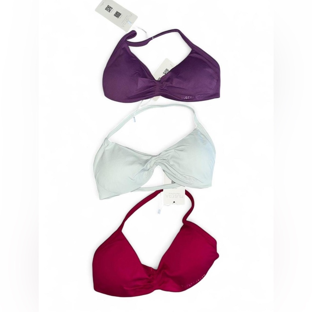 Women's Crop Top Set - Purple, White, Red